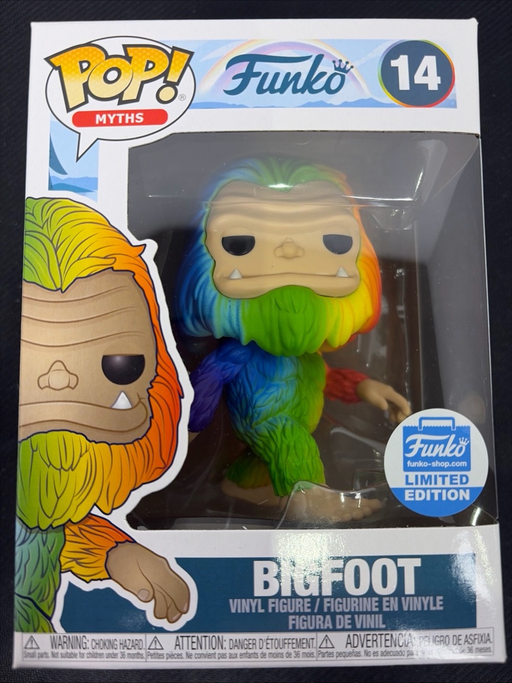 Funko Pop! Bigfoot Rainbow #14 Funko Shop Limited Edition Myths